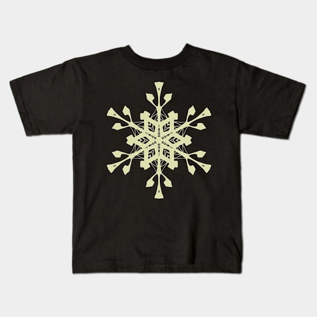 MANDALA T-SHIRT Mandala Snow Flake Kids T-Shirt by abcmandalaclothing